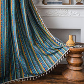 Elaina Vintage Bohemian Lichtdurchlässiger Ösenvorhang nach Maß